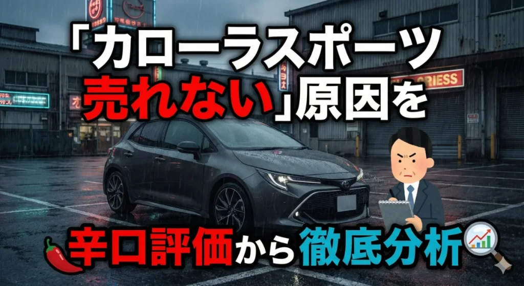 「カローラスポーツ 売れない」原因を辛口評価から徹底分析