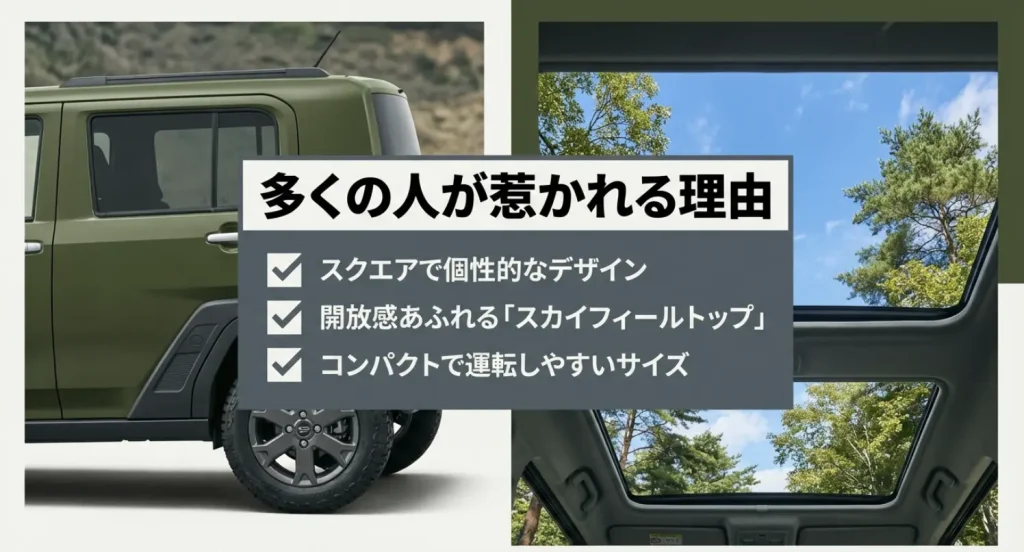 スクエアなデザインやスカイフィールトップなど、タフトに惹かれる理由 