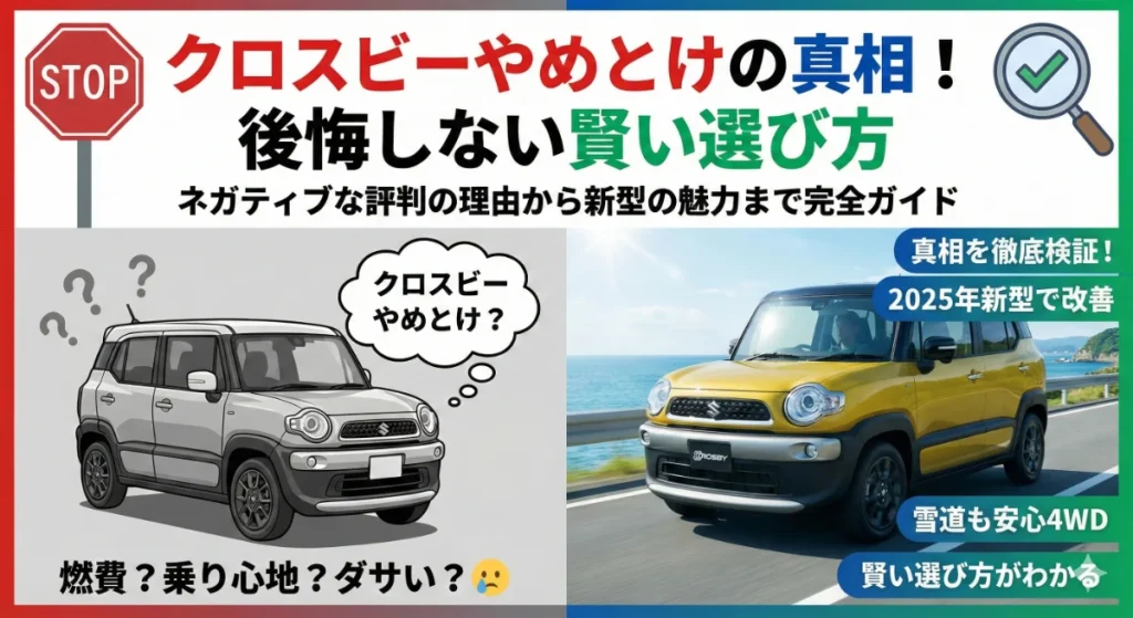 クロスビーやめとけの真相！後悔しない賢い選び方