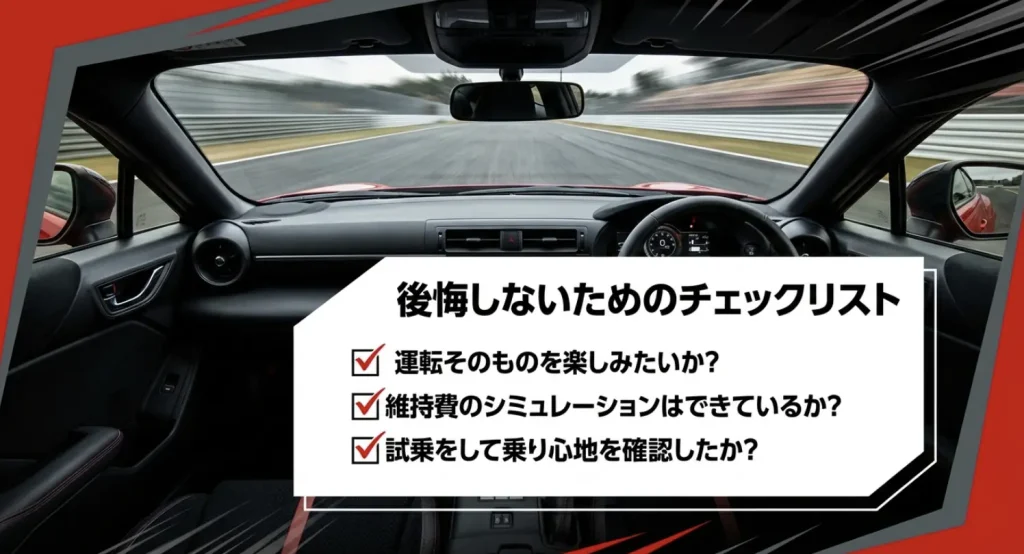 後悔しないためのチェックリスト GR86購入で後悔しないための3つのチェックリスト
