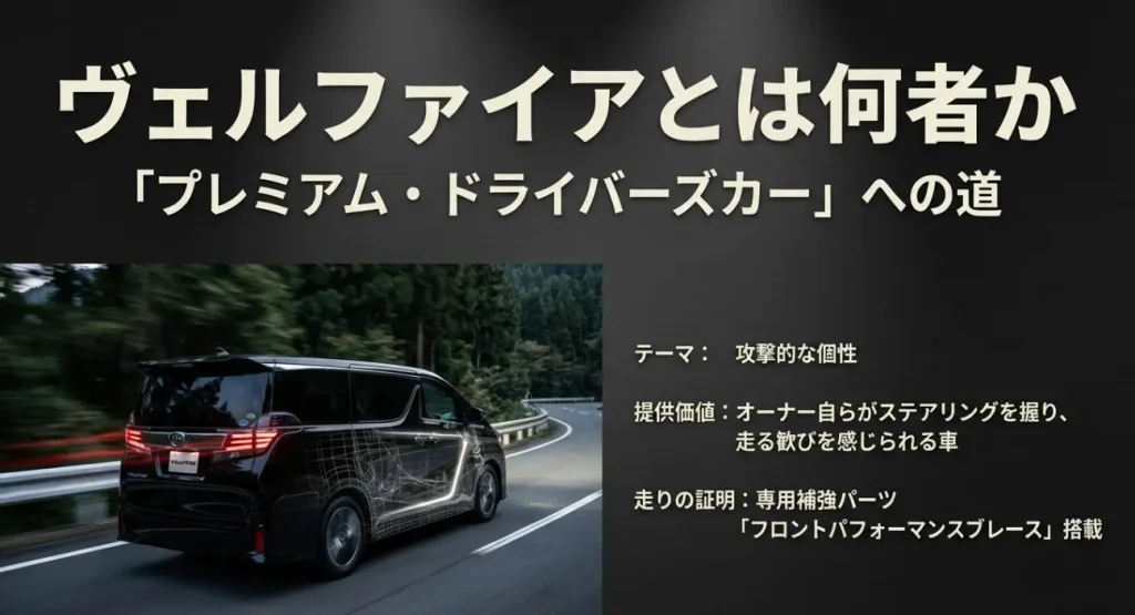 ヴェルファイア 2026 コンセプト プレミアム・ドライバーズカー 走りの歓び