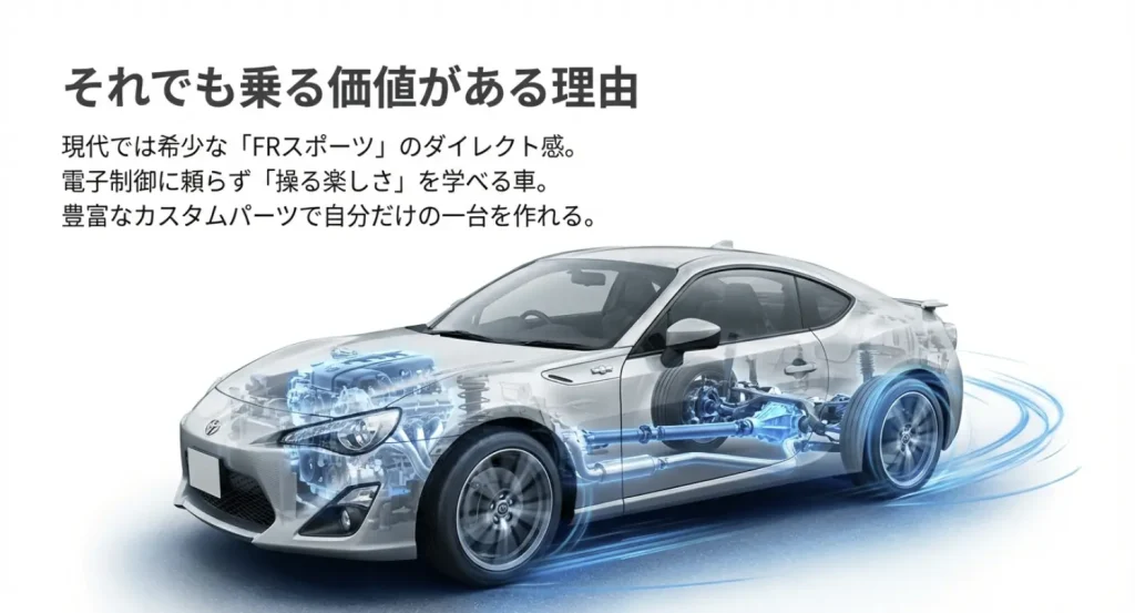 初代86に乗る価値(希少なFRスポーツのダイレクト感と操る楽しさ)